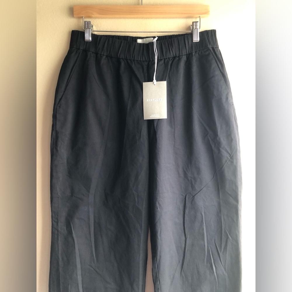 NWT Everlane The Easy Pant Black Size L Straight Leg - Picture 8 of 14